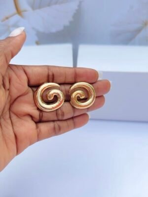 Gold Spiral Earring