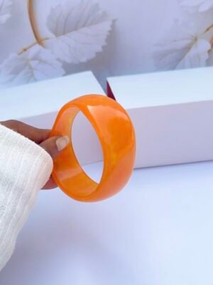 Colorful plastic bangle with lightweight and trendy design for women